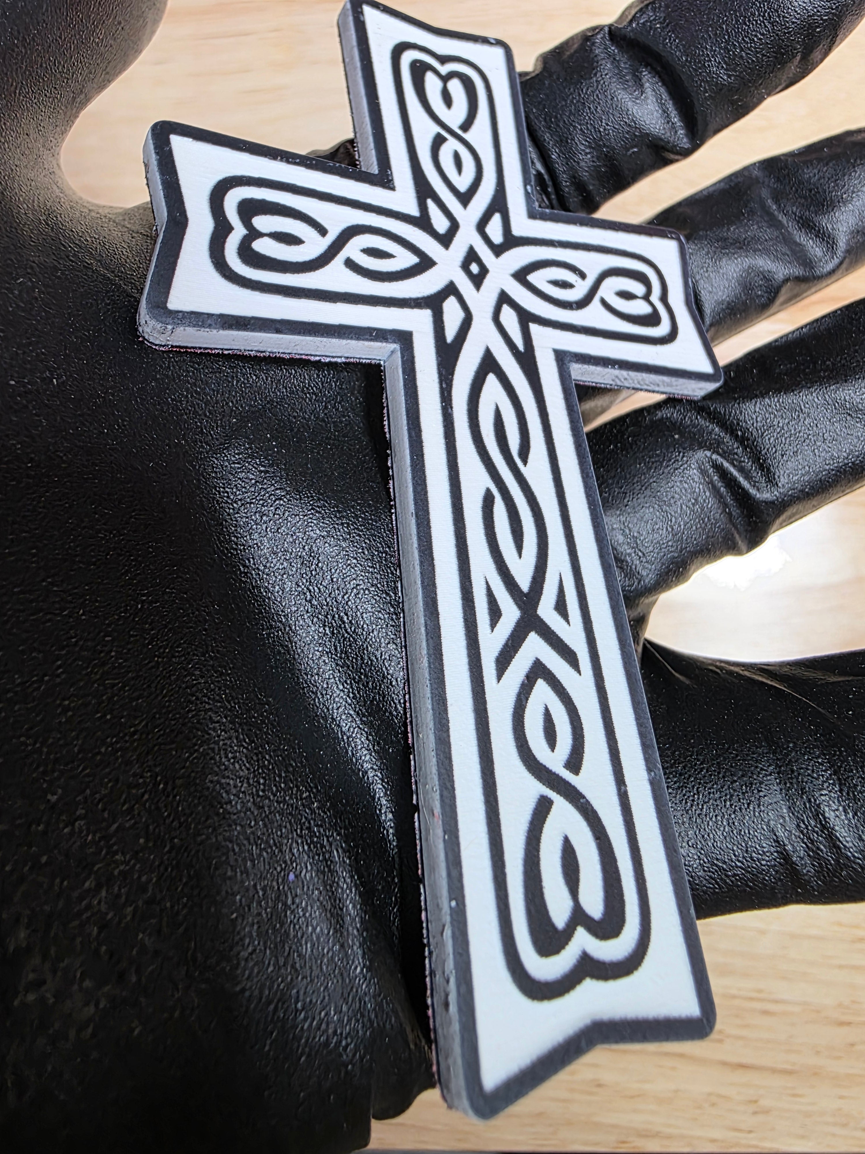 βοΈ 4" Cross Emblem v2 β Black & White | 3M VHB Backed