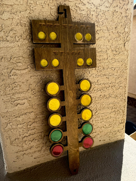 3/8" Birch Wood Drag Strip Tree with Colored Epoxy Resin Inlay – Laser Cut Racing Decor