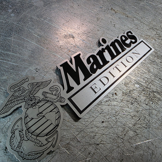 United States Marines Edition Vehicle Emblem – UV-Resistant Cast Acrylic (5", 6", 7" Wide, 1/8" Thick) w/ 3M VHB & Lifetime Warranty
