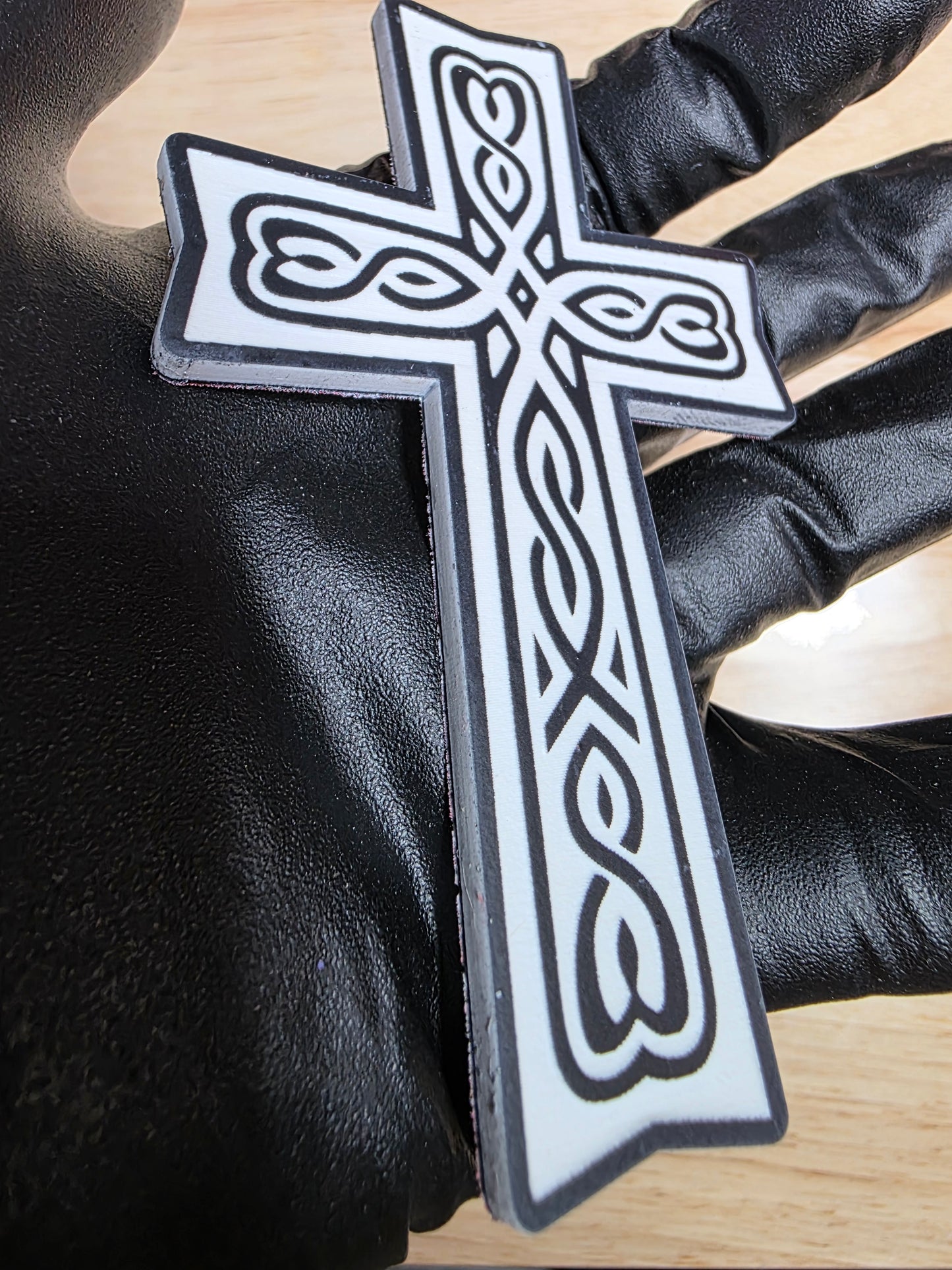 ✝️ 4" Cross Emblem v2 – Black & White | 3M VHB Backed