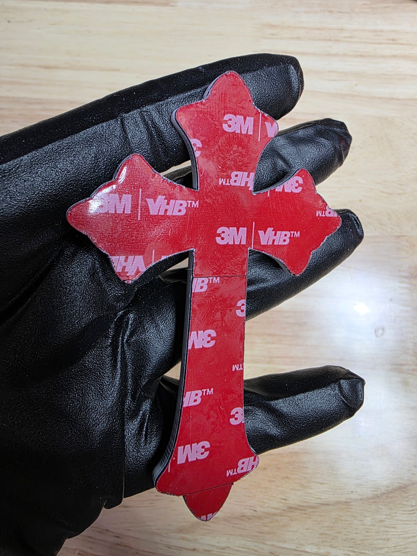 ✝️ 4" Cross Emblem v3 – Black & White | 3M VHB Backed