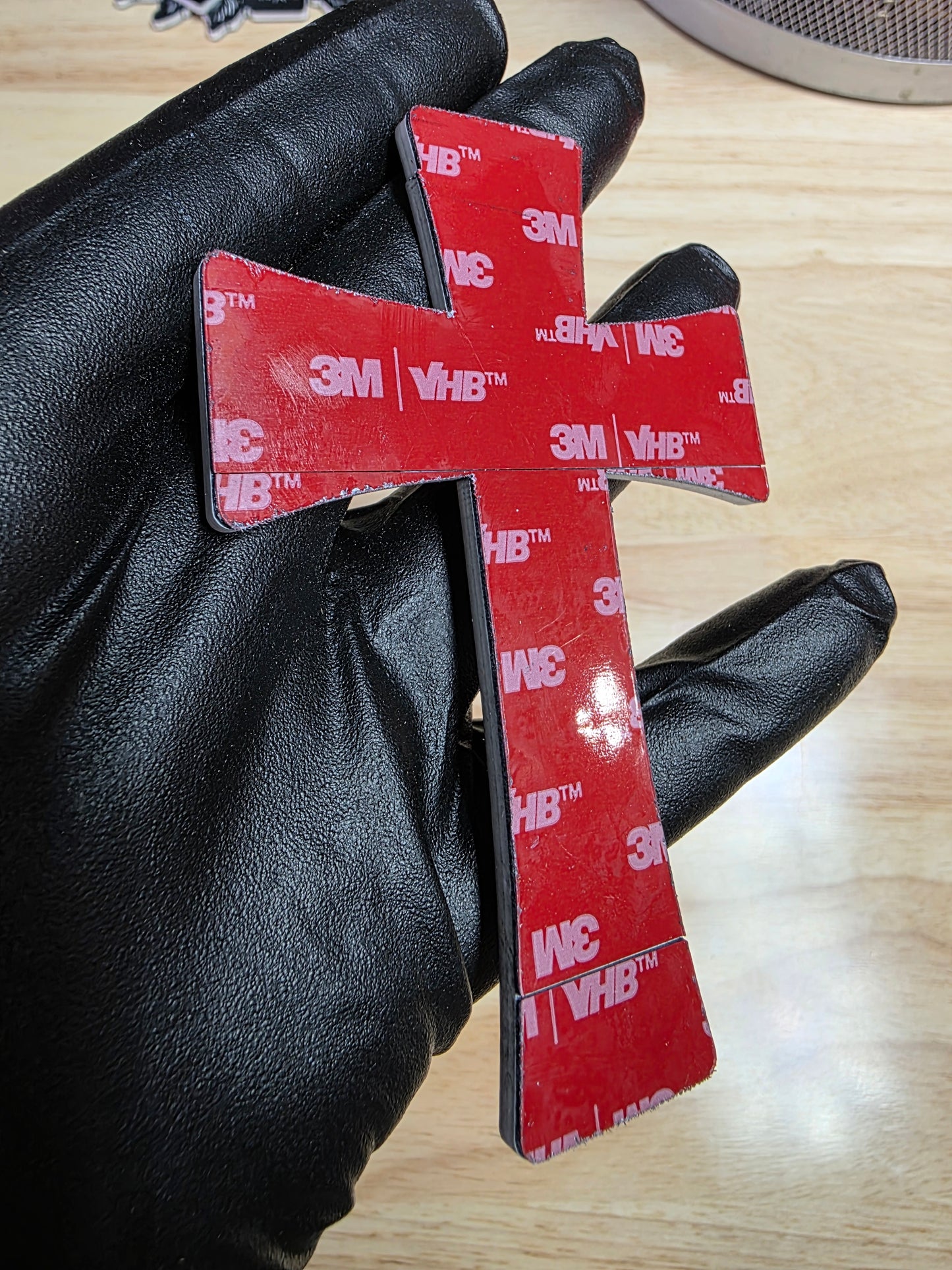 ✝️ 4" Cross Emblem v4 – Black & White | 3M VHB Backed