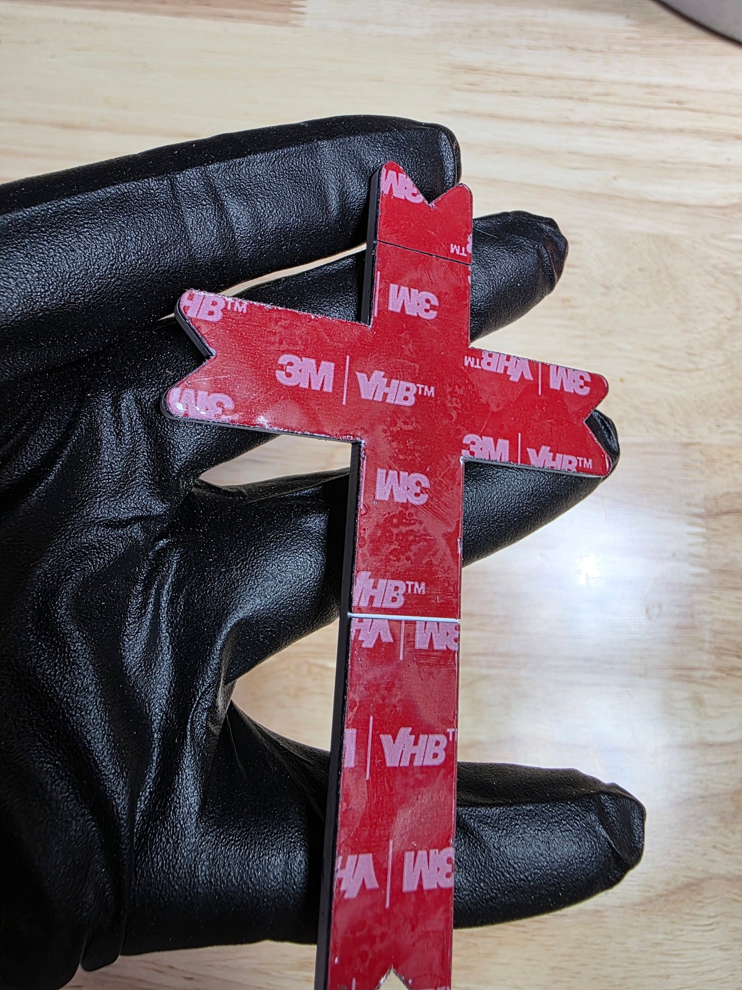 ✝️ 4" Cross Emblem v5 – Black & White | 3M VHB Backed