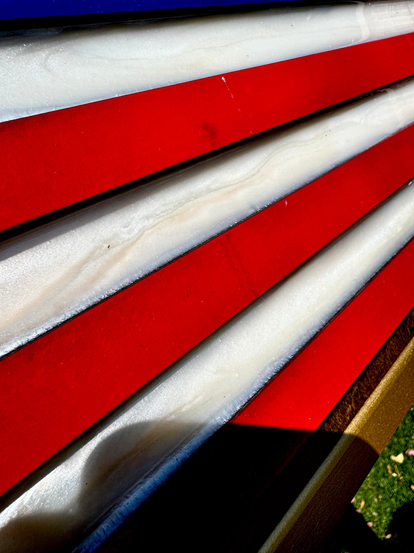 24" Patriotic Birch USA Wall Art with Epoxy Resin Inlay & Declaration of Independence on Acrylic