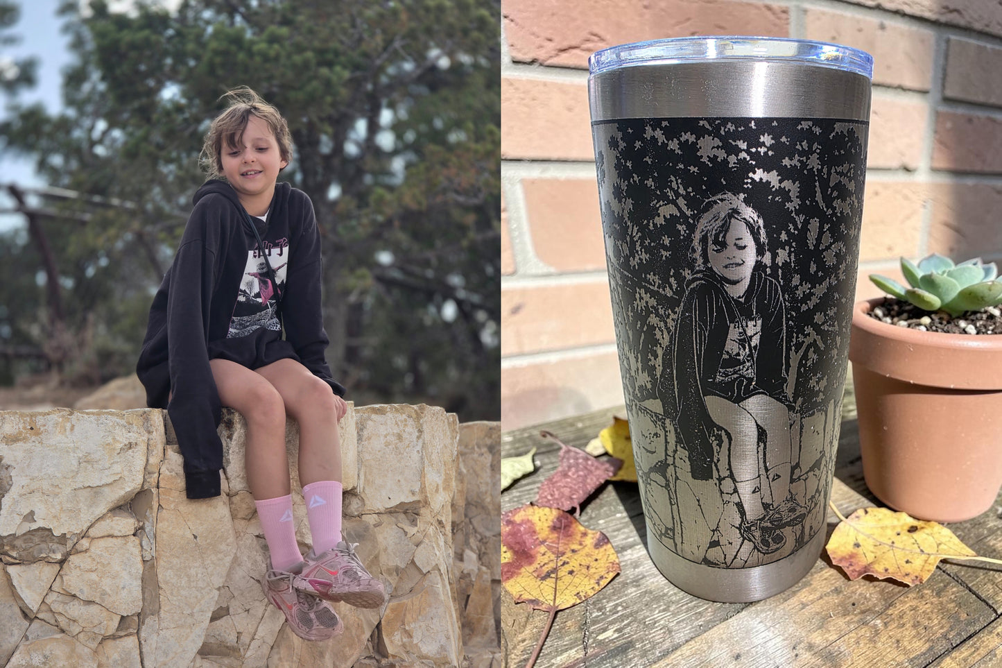 Custom Photo Engraved 20oz Tumbler