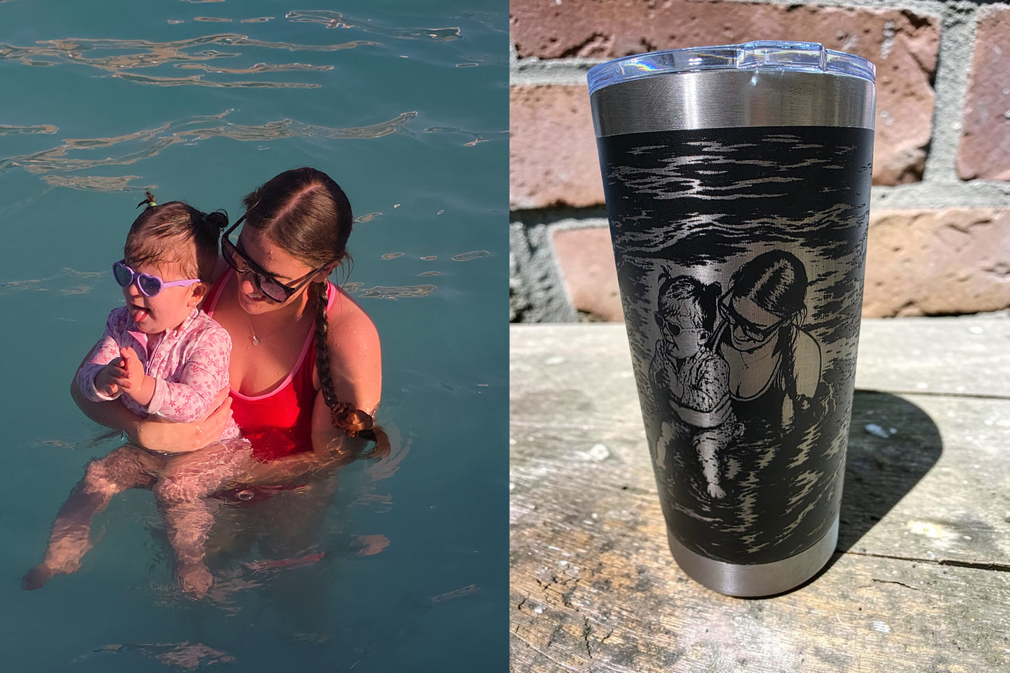 Custom Photo Engraved 20oz Tumbler
